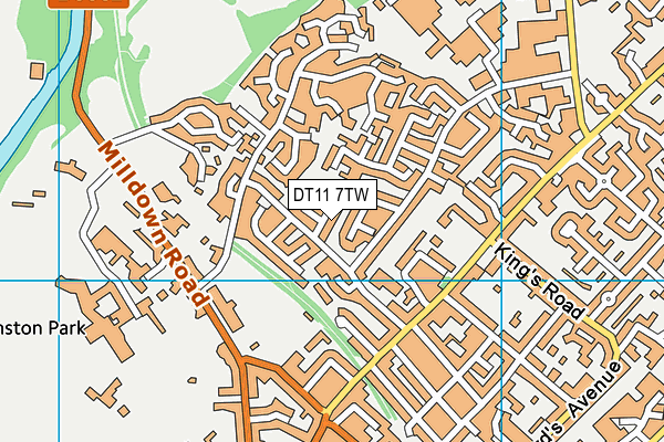 DT11 7TW map - OS VectorMap District (Ordnance Survey)