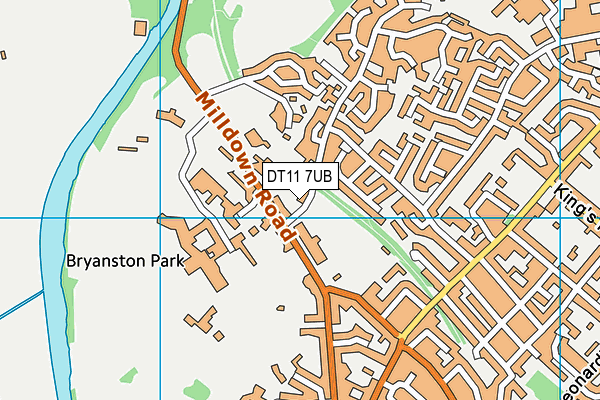 DT11 7UB map - OS VectorMap District (Ordnance Survey)