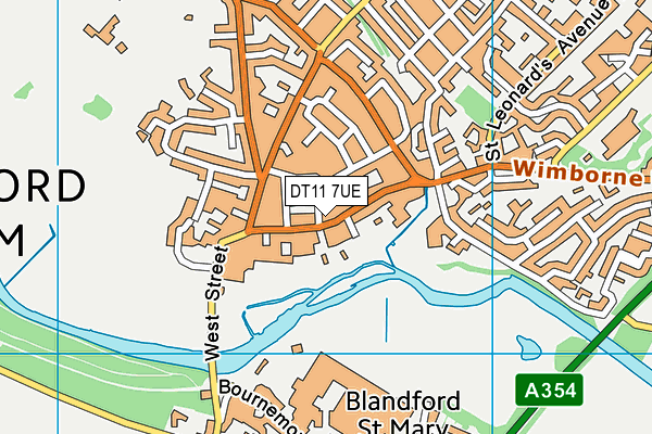 DT11 7UE map - OS VectorMap District (Ordnance Survey)