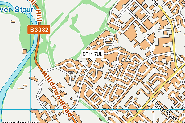 DT11 7UL map - OS VectorMap District (Ordnance Survey)