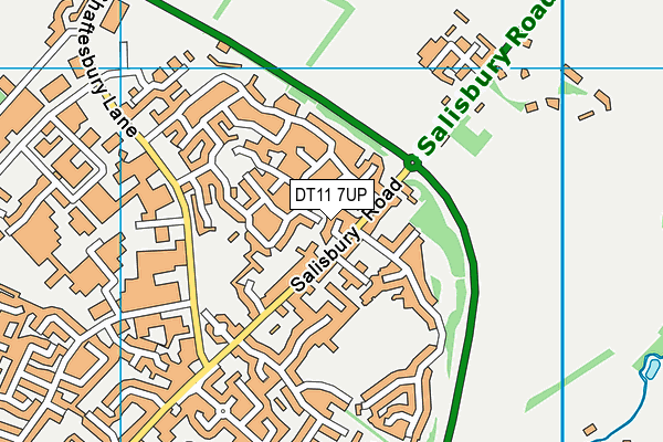 DT11 7UP map - OS VectorMap District (Ordnance Survey)