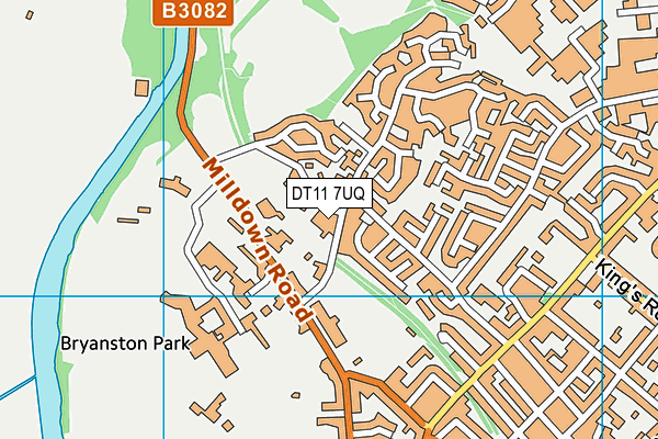 DT11 7UQ map - OS VectorMap District (Ordnance Survey)