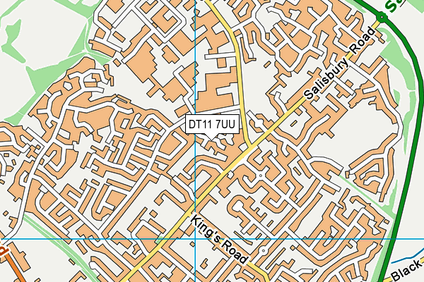 DT11 7UU map - OS VectorMap District (Ordnance Survey)