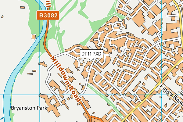DT11 7XD map - OS VectorMap District (Ordnance Survey)
