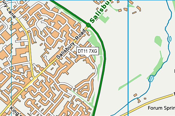 DT11 7XG map - OS VectorMap District (Ordnance Survey)