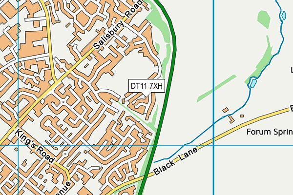 DT11 7XH map - OS VectorMap District (Ordnance Survey)