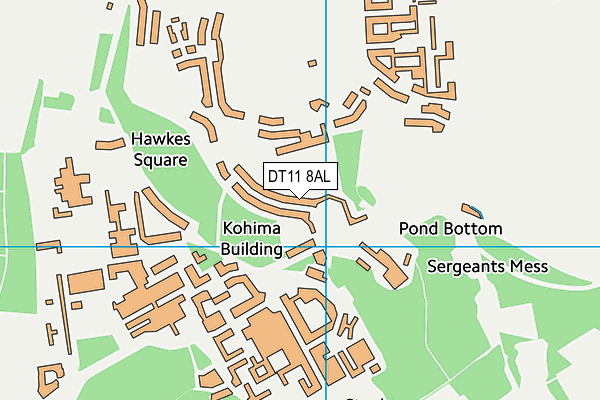 DT11 8AL map - OS VectorMap District (Ordnance Survey)