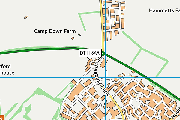 DT11 8AR map - OS VectorMap District (Ordnance Survey)