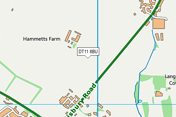 DT11 8BU map - OS VectorMap District (Ordnance Survey)