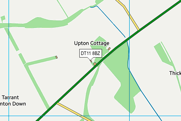 DT11 8BZ map - OS VectorMap District (Ordnance Survey)