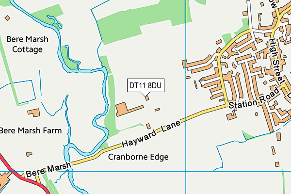 DT11 8DU map - OS VectorMap District (Ordnance Survey)