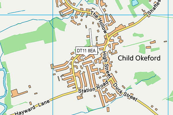 DT11 8EA map - OS VectorMap District (Ordnance Survey)