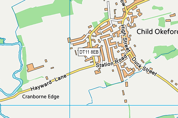 DT11 8EB map - OS VectorMap District (Ordnance Survey)