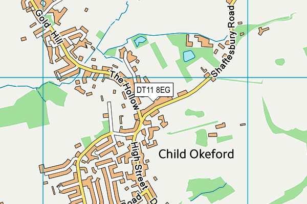DT11 8EG map - OS VectorMap District (Ordnance Survey)