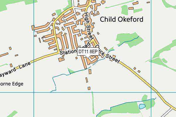 DT11 8EP map - OS VectorMap District (Ordnance Survey)