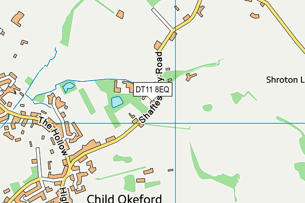 DT11 8EQ map - OS VectorMap District (Ordnance Survey)