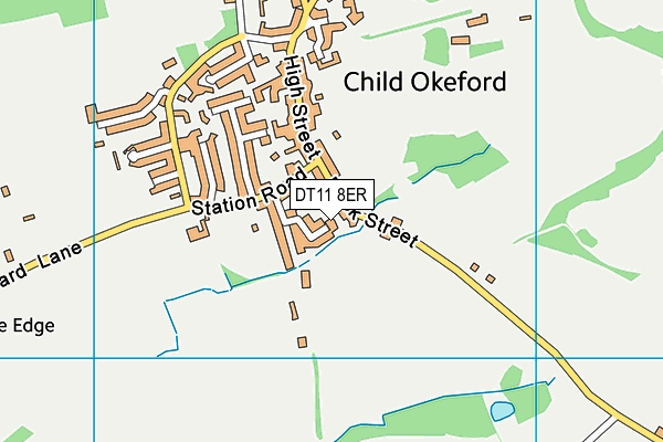 DT11 8ER map - OS VectorMap District (Ordnance Survey)