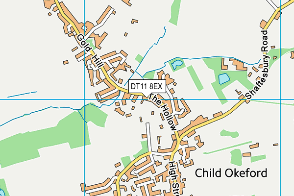 DT11 8EX map - OS VectorMap District (Ordnance Survey)