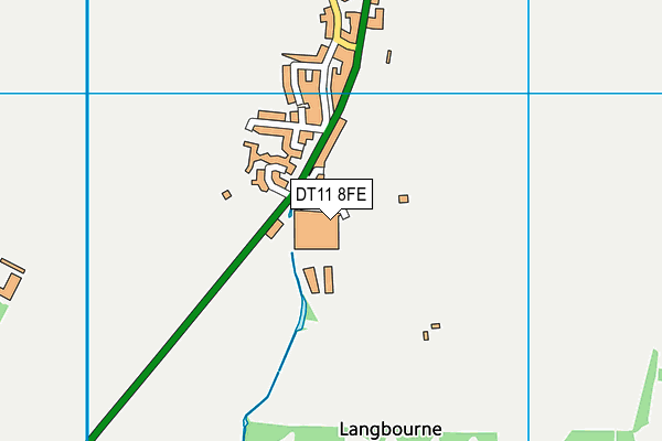 DT11 8FE map - OS VectorMap District (Ordnance Survey)