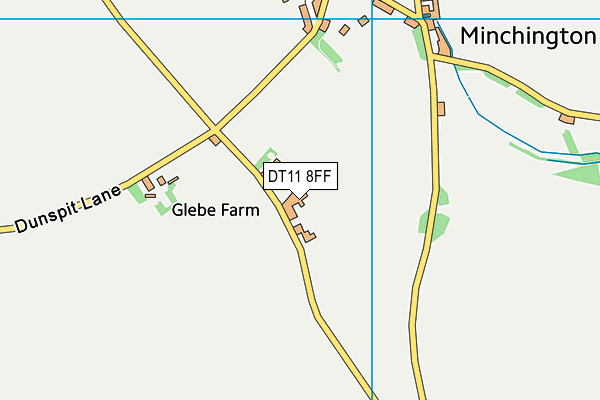 DT11 8FF map - OS VectorMap District (Ordnance Survey)