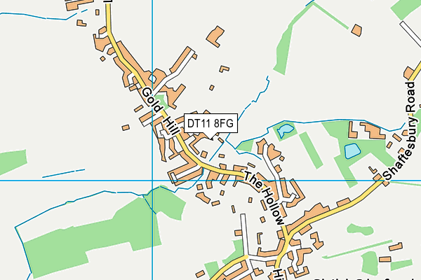 DT11 8FG map - OS VectorMap District (Ordnance Survey)