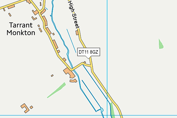 DT11 8GZ map - OS VectorMap District (Ordnance Survey)