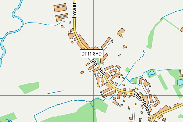 DT11 8HD map - OS VectorMap District (Ordnance Survey)