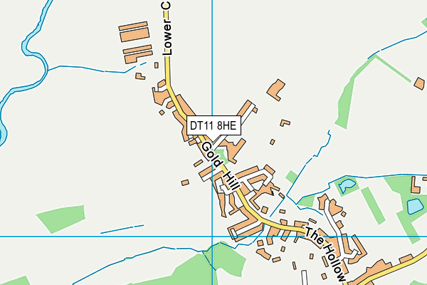 DT11 8HE map - OS VectorMap District (Ordnance Survey)