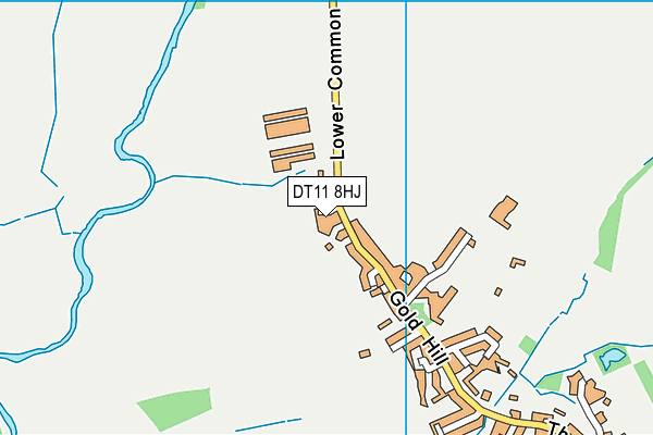 DT11 8HJ map - OS VectorMap District (Ordnance Survey)