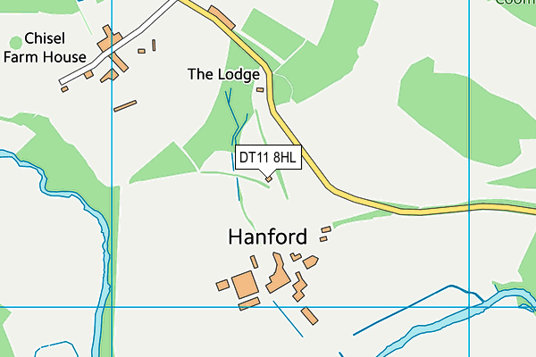 DT11 8HL map - OS VectorMap District (Ordnance Survey)