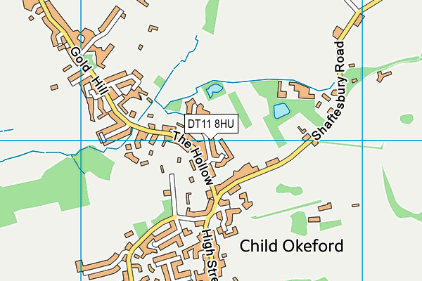 DT11 8HU map - OS VectorMap District (Ordnance Survey)