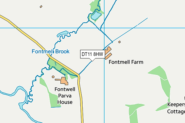 DT11 8HW map - OS VectorMap District (Ordnance Survey)