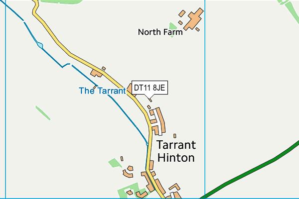 DT11 8JE map - OS VectorMap District (Ordnance Survey)