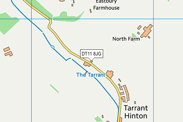 DT11 8JG map - OS VectorMap District (Ordnance Survey)