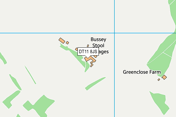 DT11 8JS map - OS VectorMap District (Ordnance Survey)