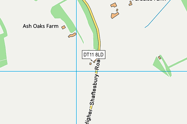 DT11 8LD map - OS VectorMap District (Ordnance Survey)