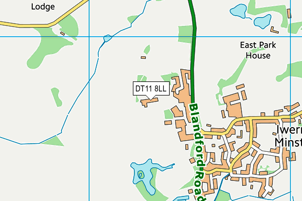 Clayesmore Sports Centre map (DT11 8LL) - OS VectorMap District (Ordnance Survey)