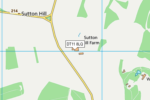 DT11 8LQ map - OS VectorMap District (Ordnance Survey)