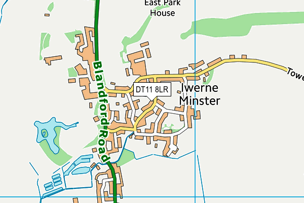 DT11 8LR map - OS VectorMap District (Ordnance Survey)