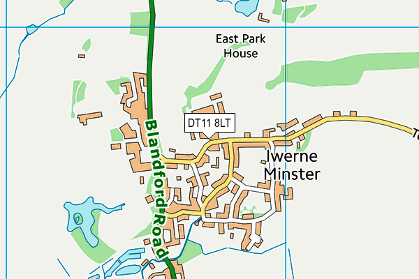 DT11 8LT map - OS VectorMap District (Ordnance Survey)