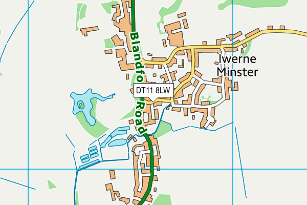 DT11 8LW map - OS VectorMap District (Ordnance Survey)