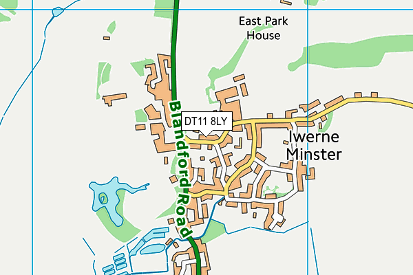 DT11 8LY map - OS VectorMap District (Ordnance Survey)