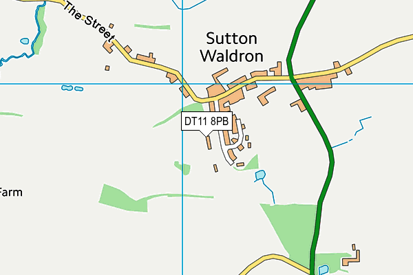 DT11 8PB map - OS VectorMap District (Ordnance Survey)