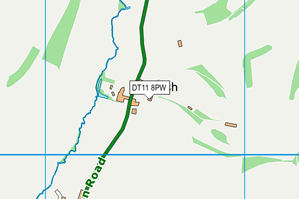 DT11 8PW map - OS VectorMap District (Ordnance Survey)