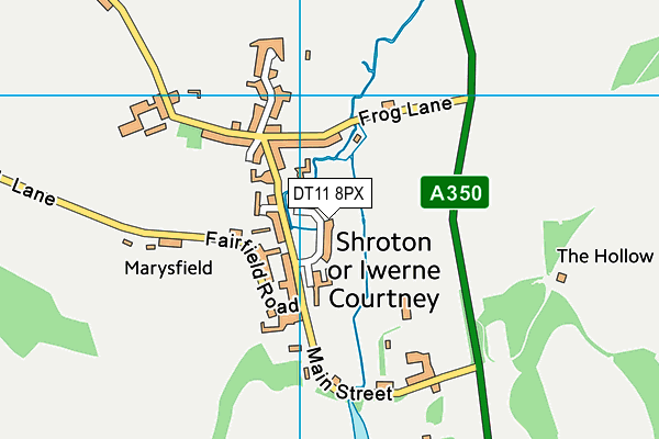 DT11 8PX map - OS VectorMap District (Ordnance Survey)