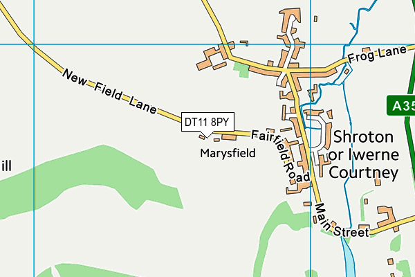 DT11 8PY map - OS VectorMap District (Ordnance Survey)