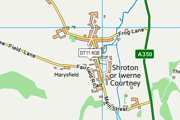 DT11 8QE map - OS VectorMap District (Ordnance Survey)