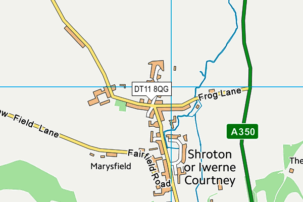 DT11 8QG map - OS VectorMap District (Ordnance Survey)