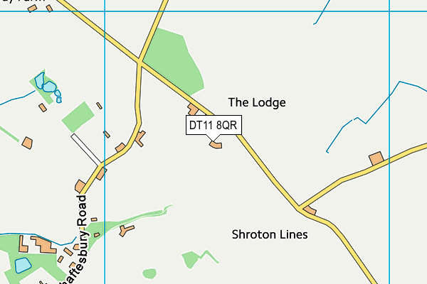 DT11 8QR map - OS VectorMap District (Ordnance Survey)