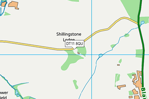 DT11 8QU map - OS VectorMap District (Ordnance Survey)